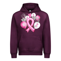 Mauve Wine Balloons cancer ribbon Urban Hoodie - Artiststas