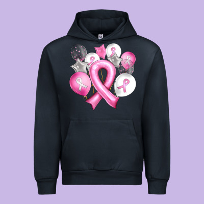 Balloons Cancer Ribbon Urban Hoodie Designed By Artiststas