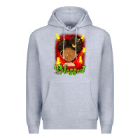 Heather Grey blessed juneteenth Premium Hoodie - FaDigitalArtStudio