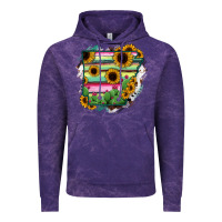 Cloud Purple Arkansas Map Sunflower Cactus Serape Vintage Hoodie - RanaPortraitStore