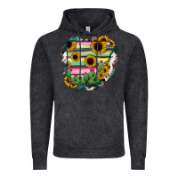 Vintage Black Arkansas Map Sunflower Cactus Serape Vintage Hoodie - RanaPortraitStore