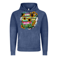 Vintage Denim Arkansas Map Sunflower Cactus Serape Vintage Hoodie - RanaPortraitStore