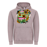 Arkansas Map Sunflower Cactus Serape Vintage Hoodie | Teevron