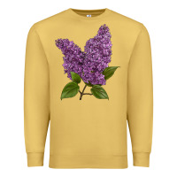 Antique Gold Purple Lilac Flower Premium Sweatshirt - LillyAllenDesigns