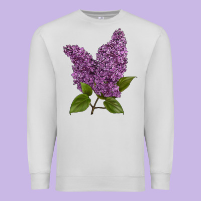 Purple Lilac Flower Premium Sweatshirt Designed By Lillyallendesigns