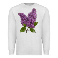 Oatmeal Heather Purple Lilac Flower Premium Sweatshirt - LillyAllenDesigns