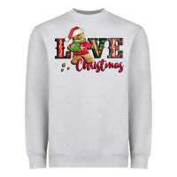 Heather Grey love christmas gingerbread Heavyweight Sweatshirt - CowGirlArtShop