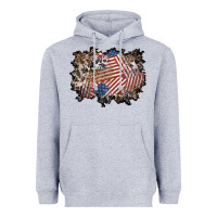 Heather Grey 4th of july background Heavyweight Hoodie - BundleAndBundleShop