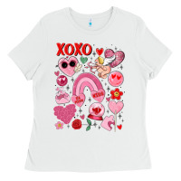 White cute valentines day Ladies Tee - MaliasSmallBusiness