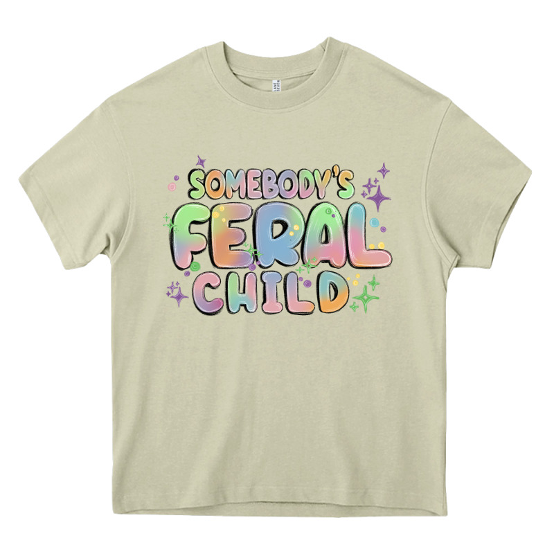 Somebody's Feral Child Heavy Core Tee by MaliasSmallBusiness | Teevron