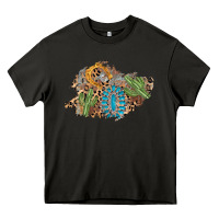 Asphalt horseshoe leopard gemstone cactus patch Heavy Core Tee - AdoDesignShop
