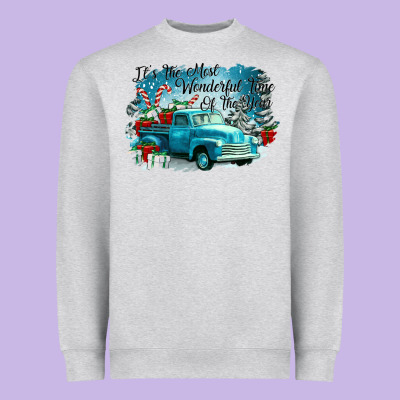 Its The Wonderful Time Of The Year Truck Heavyweight Sweatshirt Designed By Cowgirlartshop
