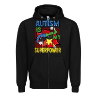 Black Autism is my superpower Autism Awareness Day Zipper Hoodie - FaDigitalArtStudio