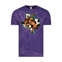 Cloud Purple Cowhide Texas Map Rodeo Cowboy Vintage Tee - Bettercallsaul