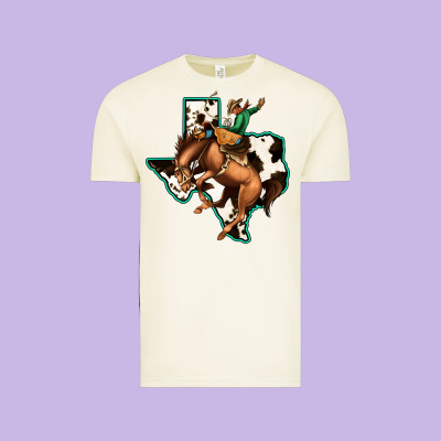 Cowhide Texas Map Rodeo Cowboy Vintage Tee Designed By Bettercallsaul