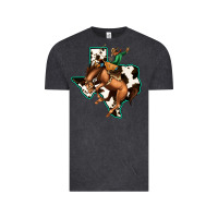 Vintage Black Cowhide Texas Map Rodeo Cowboy Vintage Tee - Bettercallsaul