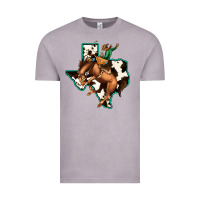Vintage Zinc Cowhide Texas Map Rodeo Cowboy Vintage Tee - Bettercallsaul