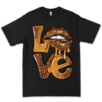 Black love leopard with lips Premium Tee - NancyCooperArtShop