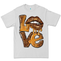 Dove Grey love leopard with lips Premium Tee - NancyCooperArtShop