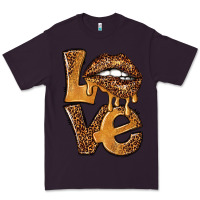Plum love leopard with lips Premium Tee - NancyCooperArtShop