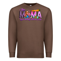 Chestnut This Mama is chilling with her Premium Sweatshirt - CowhideDigitalArt