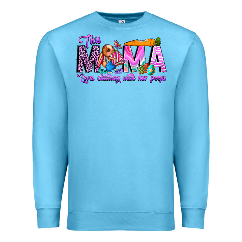 This Mama Is Chilling With Her Premium Sweatshirt by CowhideDigitalArt | Teevron