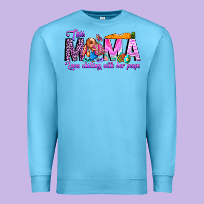This Mama Is Chilling With Her Premium Sweatshirt Designed By Cowhidedigitalart