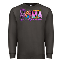 Smoke This Mama is chilling with her Premium Sweatshirt - CowhideDigitalArt