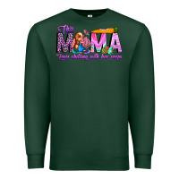 Sports Green This Mama is chilling with her Premium Sweatshirt - CowhideDigitalArt