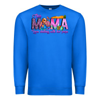 True Royal This Mama is chilling with her Premium Sweatshirt - CowhideDigitalArt