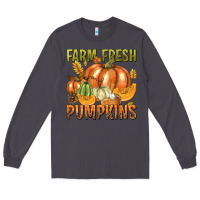 Smoke Farm Fresh Pumpkins Long Sleeve Tee - texasbilliewilder