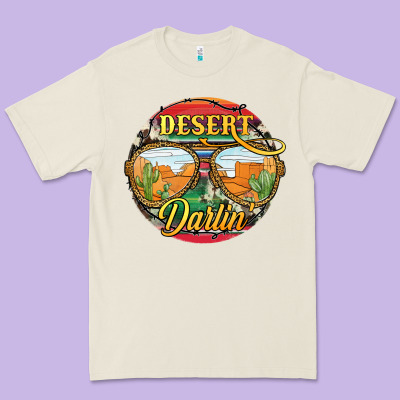 Desert Darlin' Sunglassess Premium Tee Designed By Jahusdesignshop