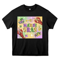 Black mardi gras Heavy Core Tee - MaliasSmallBusiness