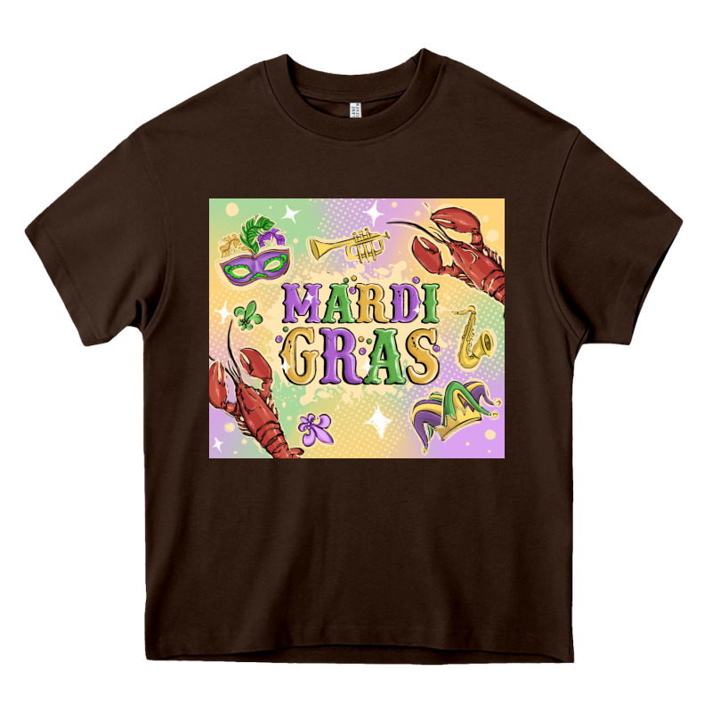 Mardi Gras Heavy Core Tee by MaliasSmallBusiness | Teevron