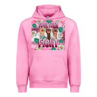Fuchsia Pink Breast Cancer Together Fight Urban Hoodie - Artiststas