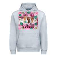 Heather Grey Breast Cancer Together Fight Urban Hoodie - Artiststas