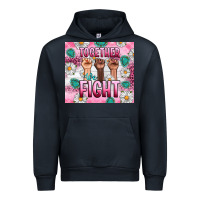Navy Breast Cancer Together Fight Urban Hoodie - Artiststas
