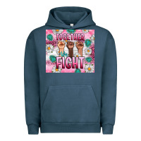Pigment Midnight Navy Breast Cancer Together Fight Urban Hoodie - Artiststas