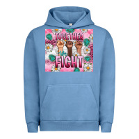 Pigment Pebble Blue Breast Cancer Together Fight Urban Hoodie - Artiststas