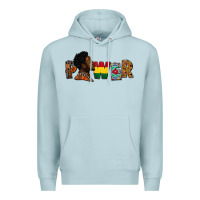 Blue Mist Power Juneteenth Premium Hoodie - FaDigitalArtStudio