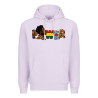 Lilac Power Juneteenth Premium Hoodie - FaDigitalArtStudio