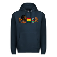Navy Power Juneteenth Premium Hoodie - FaDigitalArtStudio