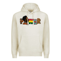 Oatmeal Heather Power Juneteenth Premium Hoodie - FaDigitalArtStudio
