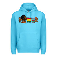 Ocean Blue Power Juneteenth Premium Hoodie - FaDigitalArtStudio