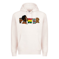 Pale Pink Power Juneteenth Premium Hoodie - FaDigitalArtStudio