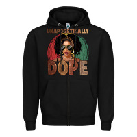 Black Unapologetically dope Zipper Hoodie - FaDigitalArtStudio