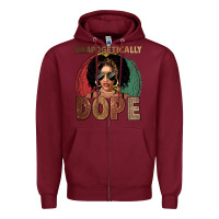 Burgundy Unapologetically dope Zipper Hoodie - FaDigitalArtStudio