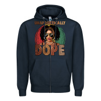 Navy Unapologetically dope Zipper Hoodie - FaDigitalArtStudio