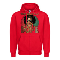 Red Unapologetically dope Zipper Hoodie - FaDigitalArtStudio