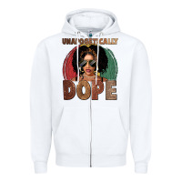 White Unapologetically dope Zipper Hoodie - FaDigitalArtStudio